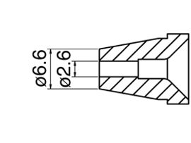 HAKKO Desoldering Nozzle N60-06, For FR400 2.6mm